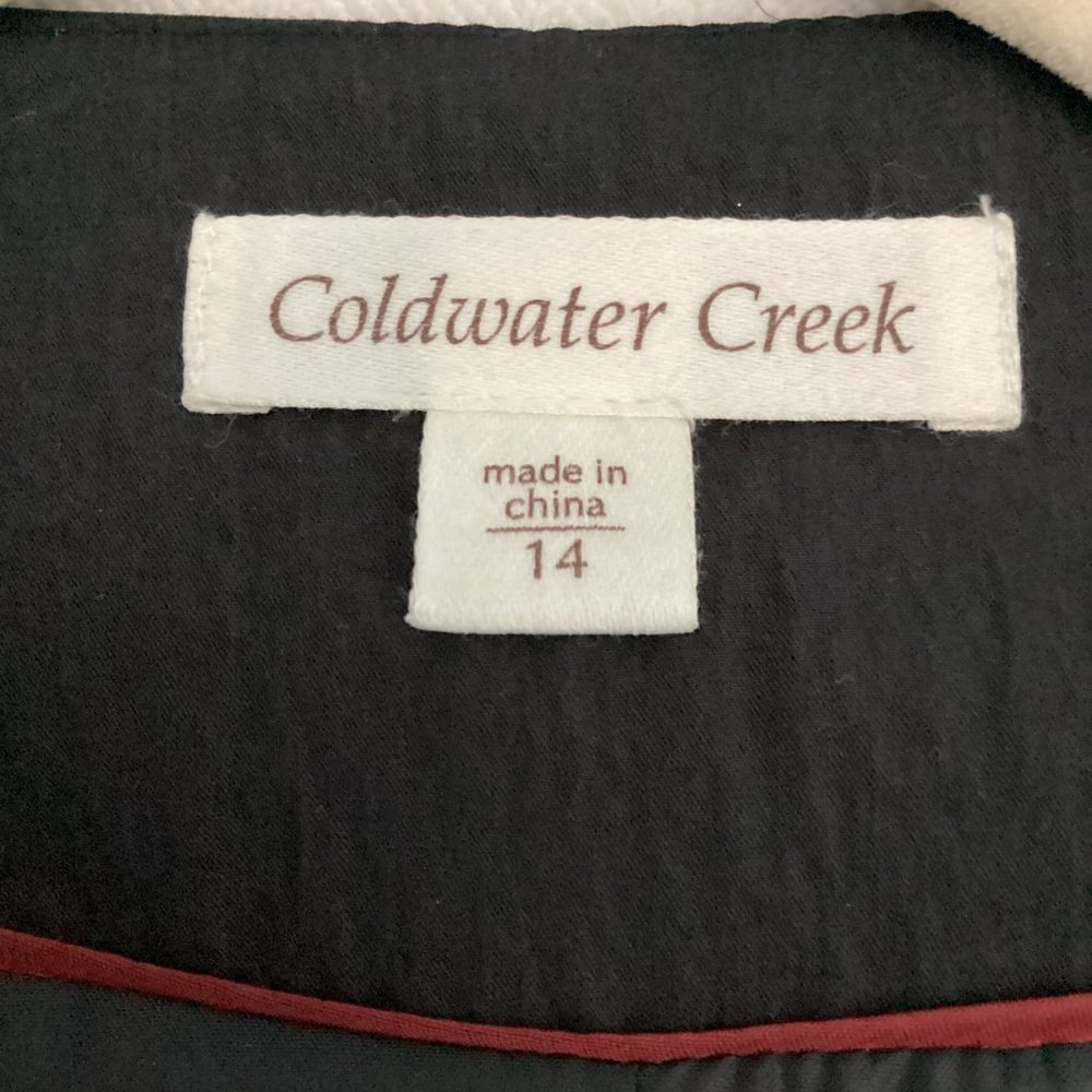 NWT Coldwater Creek Women's Bead Embellished Peplum Jacket in Black Size 14 - Picture 5 of 7